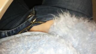 Masturbating in Jeans at Work - Amateur Finger Play