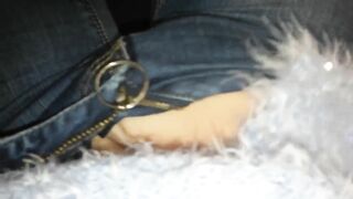 Masturbating in Jeans at Work - Amateur Finger Play