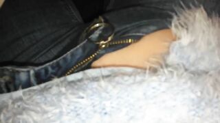 Masturbating in Jeans at Work - Amateur Finger Play