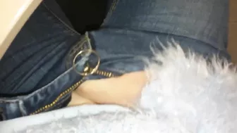 Masturbating in Jeans at Work - Amateur Finger Play