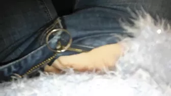 Masturbating in Jeans at Work - Amateur Finger Play