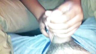 Masturbating with my Shaved Ebony Wife in Hotel Pov