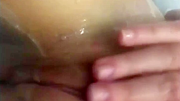 Solo Masturbation by Young Girlfriend in Bathtub