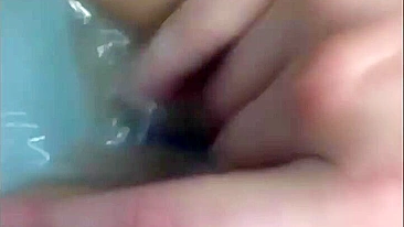 Solo Masturbation by Young Girlfriend in Bathtub