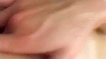 Solo Masturbation by Young Girlfriend in Bathtub