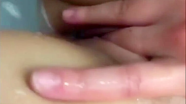 Solo Masturbation by Young Girlfriend in Bathtub