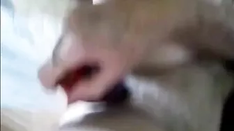 Granny Blowjob & Swallow Cum - Amateur MILF Masturbates with Dick