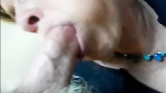 Granny Blowjob & Swallow Cum - Amateur MILF Masturbates with Dick