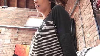 Masturbating Girlfriend Gets Cum Blasted with Big Dick