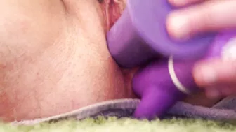 Male Masturbates with Toys & Squirts in FTM Double Penetration