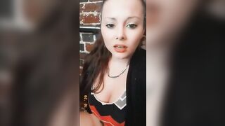 Public Masturbation Selfies by Horny Brunette Amateur in Restaurant