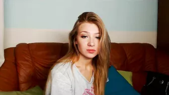 Masturbating Blonde with Small Tits in Nude Photoshoot