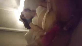 Masturbating with Dildo on Wedding Night Solo