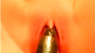 MILF Masturbates with Rabbit & Squirts Amateur Homemade Toy Orgasm