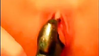 MILF Masturbates with Rabbit & Squirts Amateur Homemade Toy Orgasm