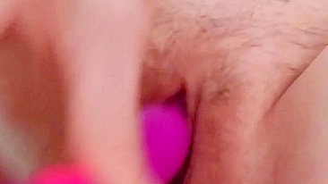 Amateur Big Boob Masturbation with Dildo and Selfie Orgasm