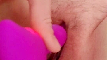 Amateur Big Boob Masturbation with Dildo and Selfie Orgasm