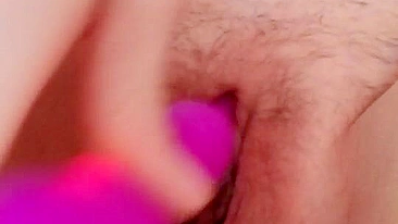 Amateur Big Boob Masturbation with Dildo and Selfie Orgasm