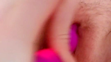 Amateur Big Boob Masturbation with Dildo and Selfie Orgasm