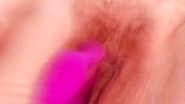 Amateur Big Boob Masturbation with Dildo and Selfie Orgasm