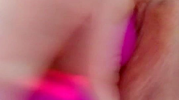 Amateur Big Boob Masturbation with Dildo and Selfie Orgasm