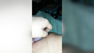 Chubby BBW Wet Pussy Masturbates with Dildo & Moans in Selfie