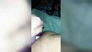 Chubby BBW Wet Pussy Masturbates with Dildo & Moans in Selfie