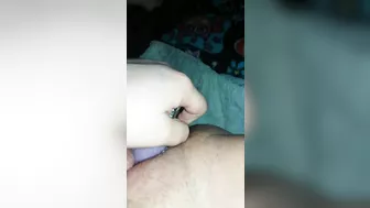 Chubby BBW Wet Pussy Masturbates with Dildo & Moans in Selfie