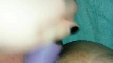 Chubby BBW Wet Pussy Masturbates with Dildo & Moans in Selfie