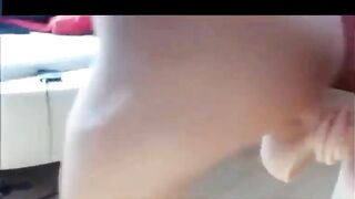Skinny Teen Fucks Herself with Big Dildo in Homemade Masturbation Video!