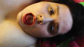 Amateur BBW Masturbates with Big Tits & Squirts in Homemade Facial!