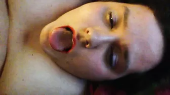 Amateur BBW Masturbates with Big Tits & Squirts in Homemade Facial!