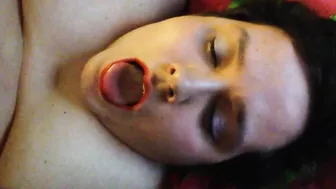 Amateur BBW Masturbates with Big Tits & Squirts in Homemade Facial!