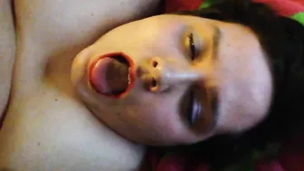 Amateur BBW Masturbates with Big Tits & Squirts in Homemade Facial!