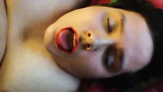Amateur BBW Masturbates with Big Tits & Squirts in Homemade Facial!