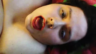 Amateur BBW Masturbates with Big Tits & Squirts in Homemade Facial!