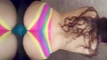 Masturbating Teen Rides Mounted Dildo in Homemade Porn!