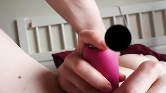 Big Boobed Babe Hairy Pussy Masturbates with Dildo in Homemade Orgasm Session