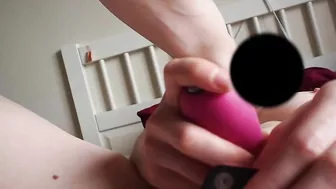 Big Boobed Babe Hairy Pussy Masturbates with Dildo in Homemade Orgasm Session