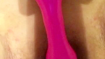 MILF Masturbates with New Dildo and Vibrator in Homemade Porn!
