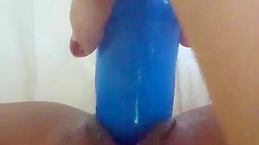 Amateur Masturbates with Homemade Dildo in Sexy Solo Play