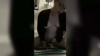 Masturbating Teen with Nipple Clamps & Dildo - Homemade BDSM Porn!