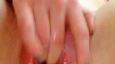 Blonde Amateur Creamy Pussy Squirts and Fingers Herself to Orgasmic Pleasure!