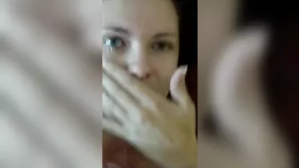 Amateur Brunette GF Masturbates with Big Facial Cumshot!