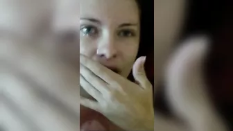Amateur Brunette GF Masturbates with Big Facial Cumshot!