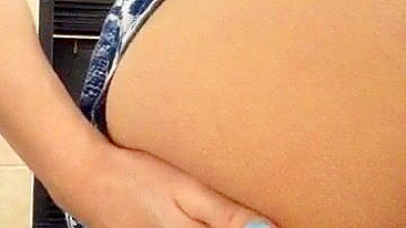 Masturbating Brunette Teases with Anal Fingering and Upskirt Amateur Selfies!