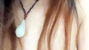 Asian Selfie Squirts Amateur Creaming Pussy with Hairy Fingers