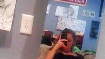 Mirror Selfie Masturbation - Amateur College Girl Fingering Fun