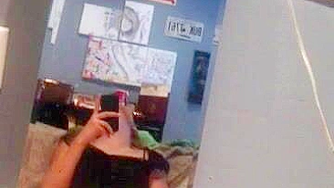 Mirror Selfie Masturbation - Amateur College Girl Fingering Fun