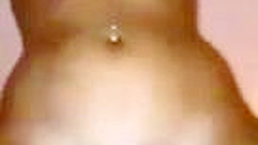 Masturbating Blonde Babe with Big Boobs in Stockings